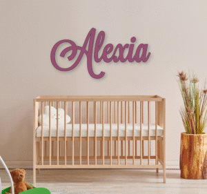 Custom Wood Name Sign | Nursery Crib Wall Decor | Personalized Baby Name Cutout