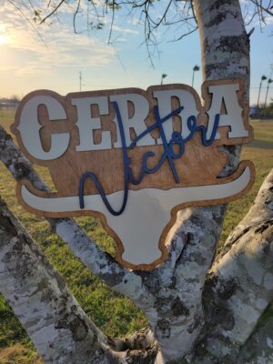 Custom Longhorn Nursery Name Sign: Western Baby Decor
