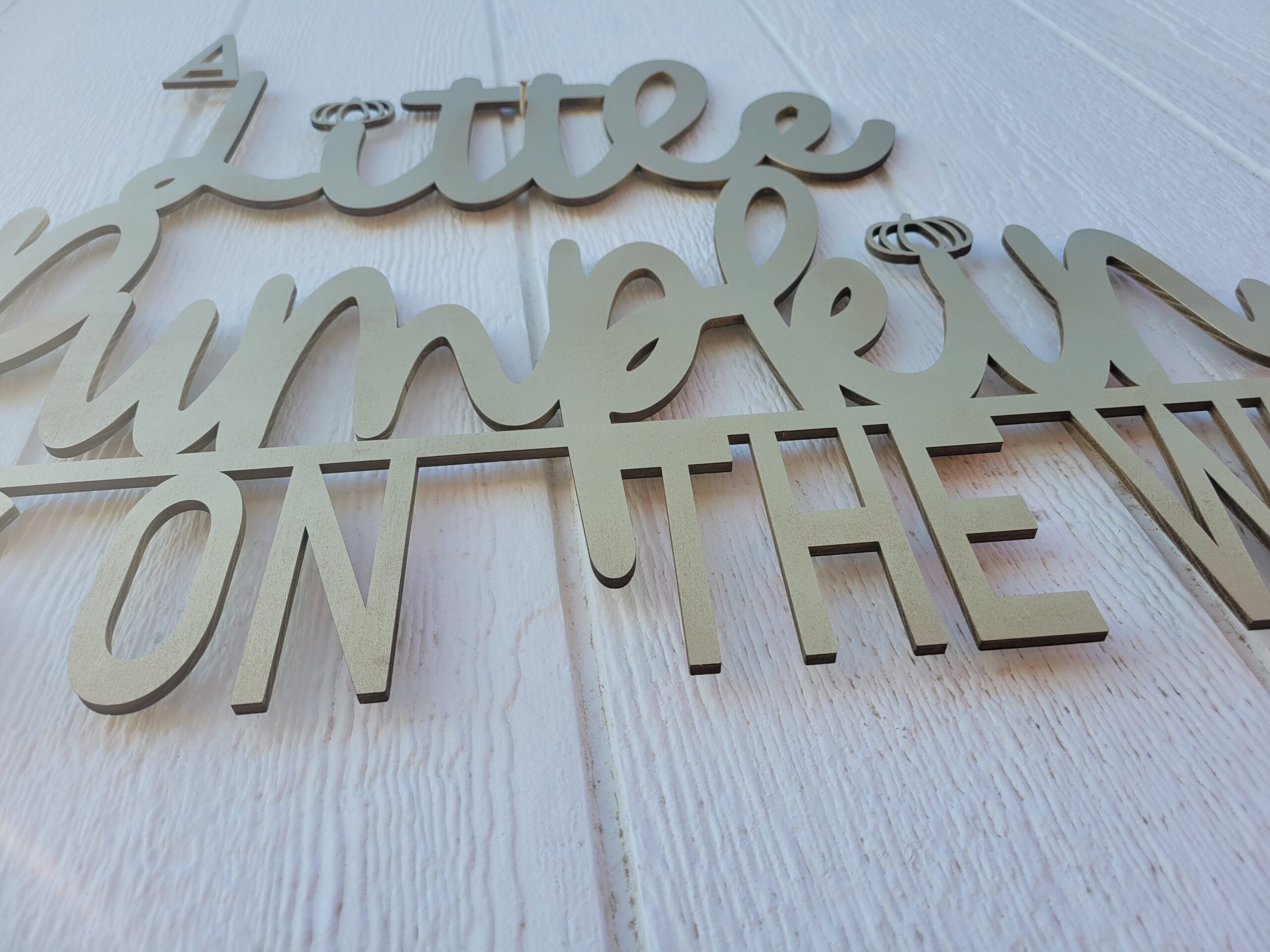 A little pumpkin is on the way wood sign, baby shower cutout. - Image 2