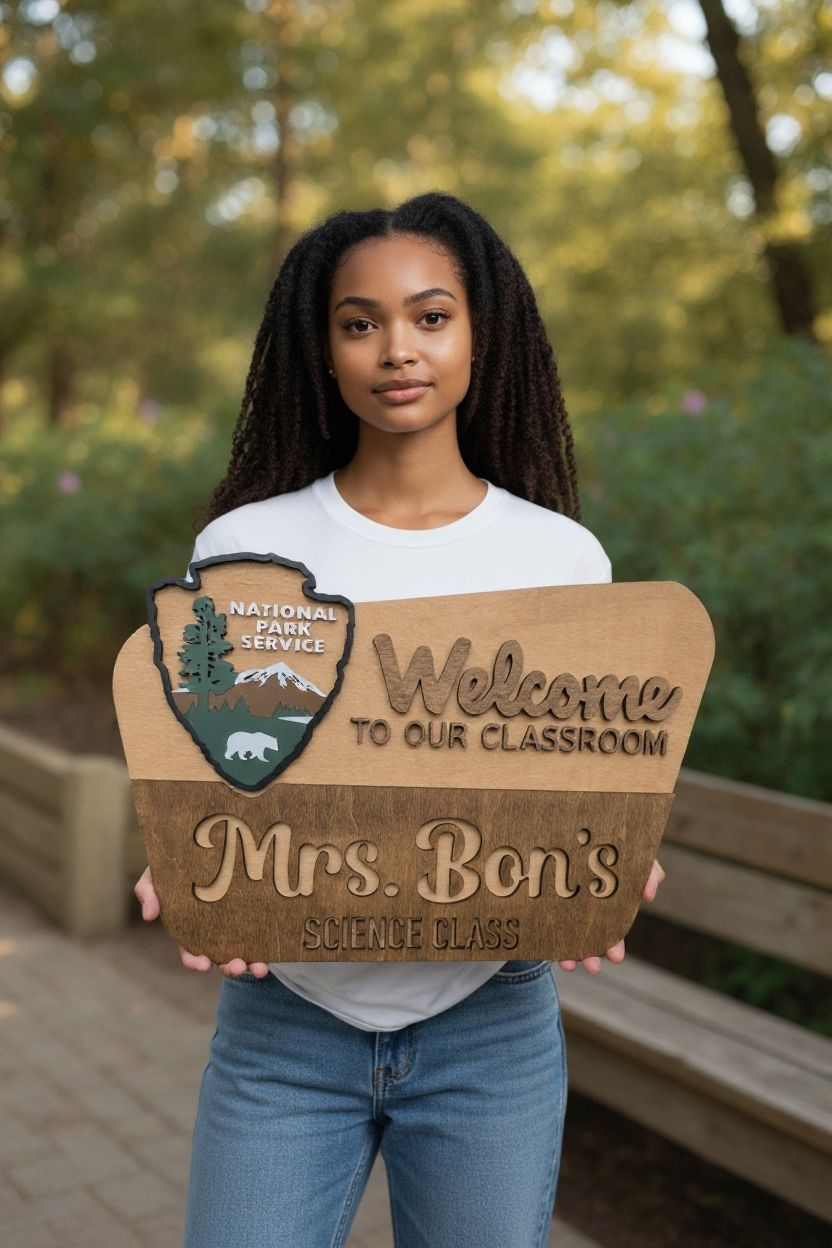 Personalized Teacher Wood Sign, Welcome to Our Adventure