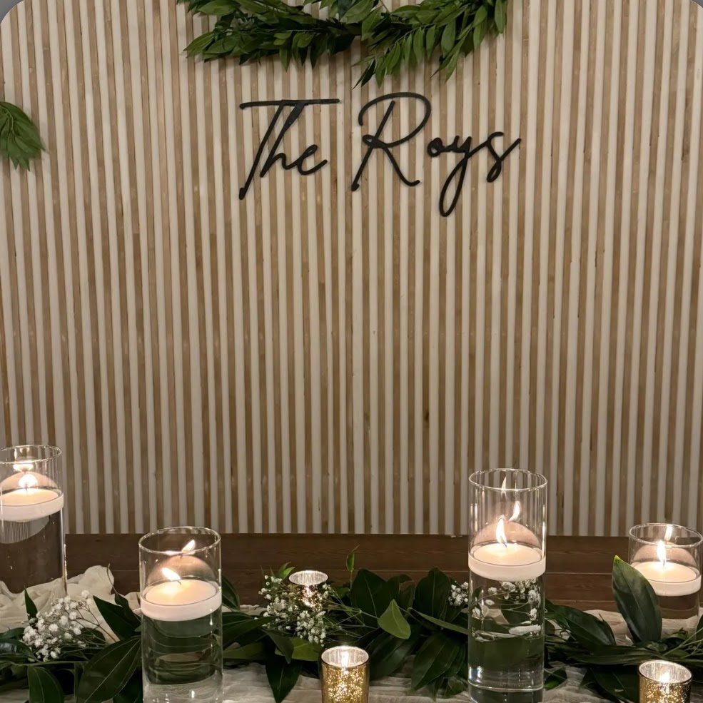 Custom Maple Wood Wedding Name Sign: Last Name Backdrop - Image 5