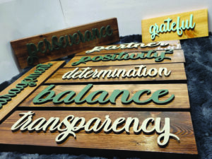 Custom Wood Quote Sign, Inspirational Word Art