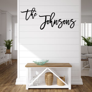 Custom Maple Wood Wedding Name Sign: Last Name Backdrop